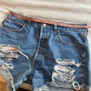 Levi’s 501 Distressed Denim Shorts